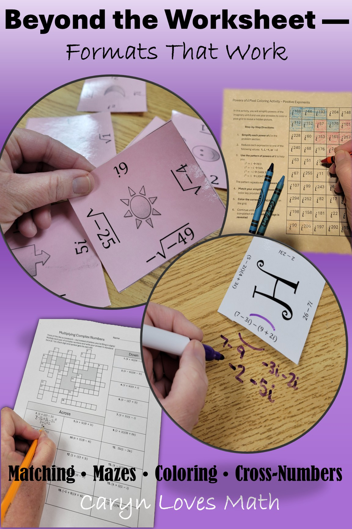 Examples of different Complex Numbers Activities